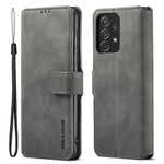 DG.MING Retro Style Shockproof Phone Case PU Leather Stand Wallet Magnetic Clasp Cover for Samsung Galaxy A73 5G