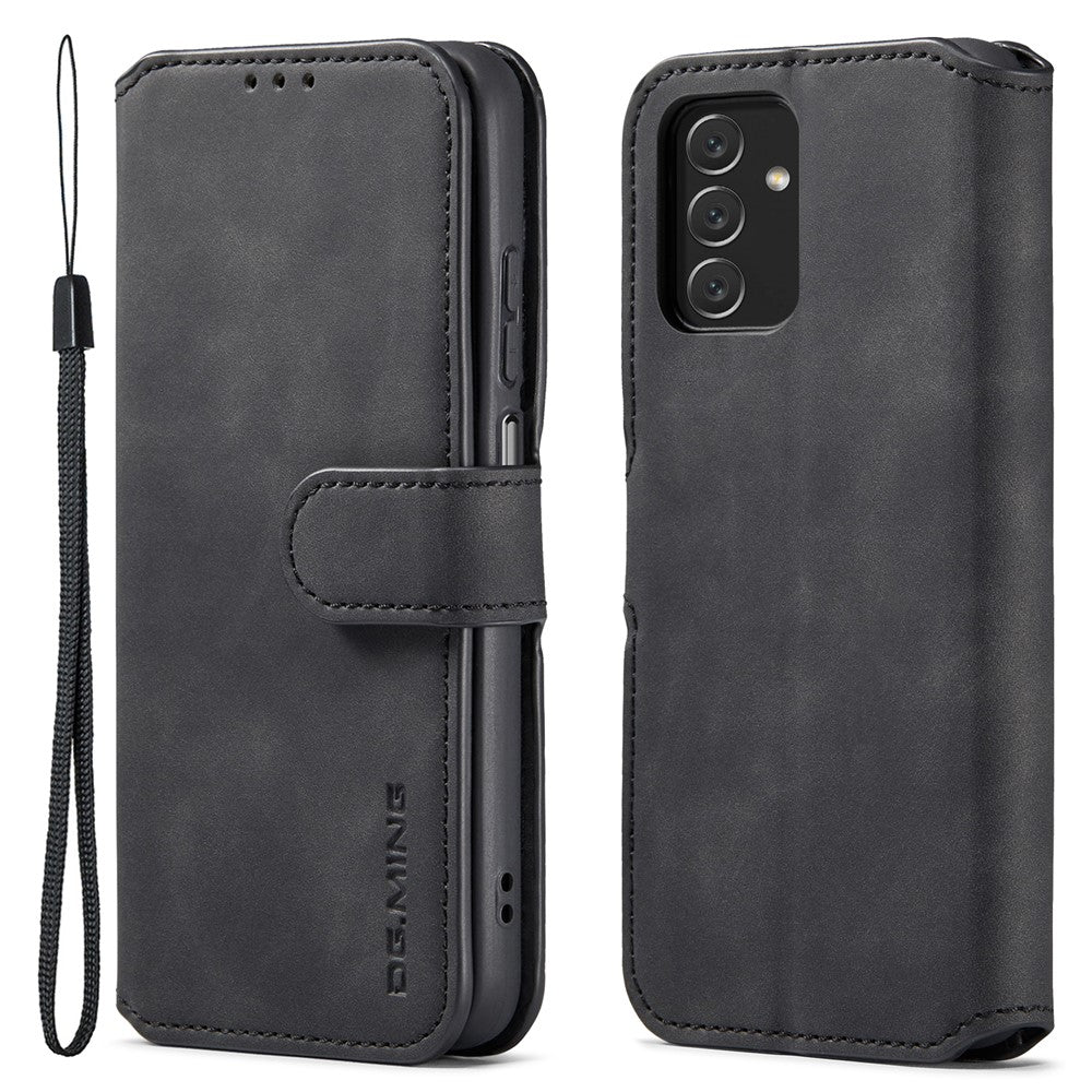 DG.MING Retro Leather Case Drop-resistant Stand Wallet Folio Flip Phone Cover for Samsung Galaxy A13 4G