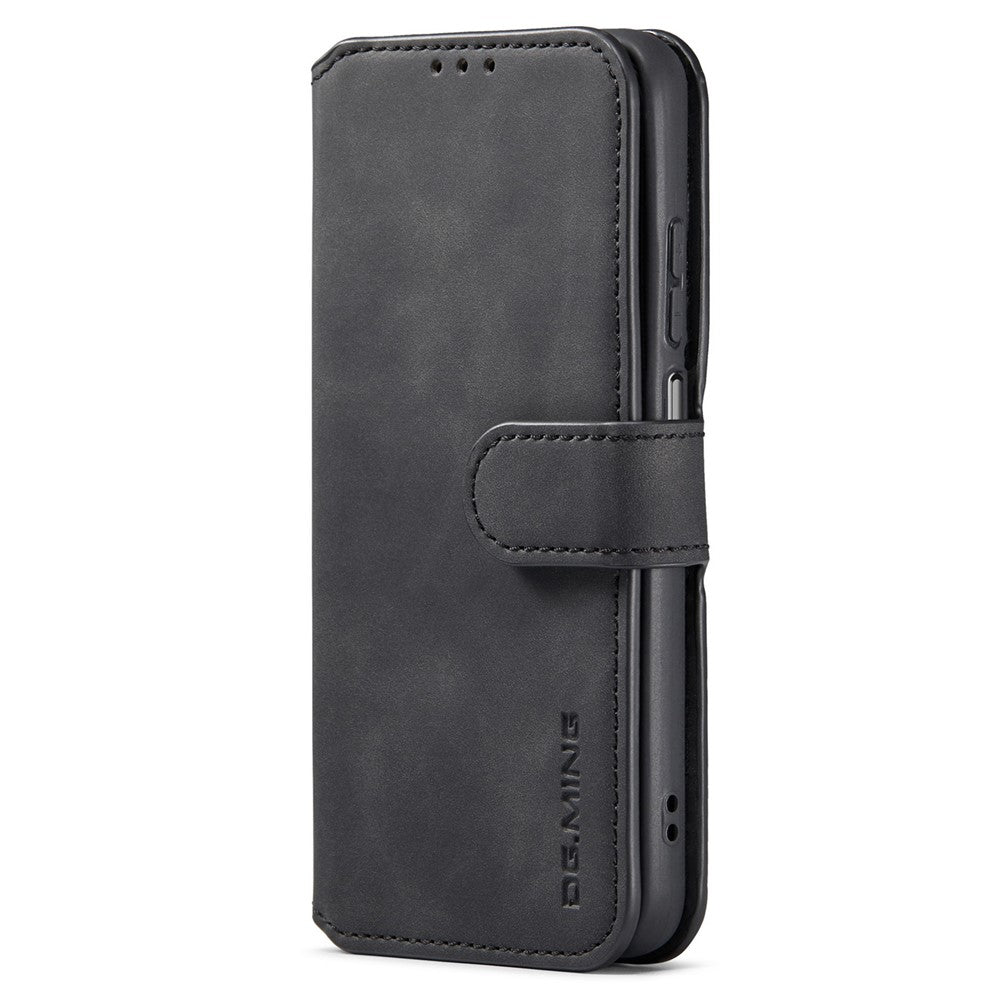 DG.MING Retro Leather Case Drop-resistant Stand Wallet Folio Flip Phone Cover for Samsung Galaxy A13 4G