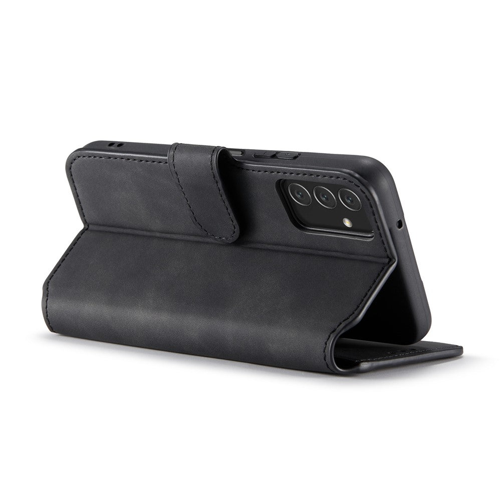 DG.MING Retro Leather Case Drop-resistant Stand Wallet Folio Flip Phone Cover for Samsung Galaxy A13 4G