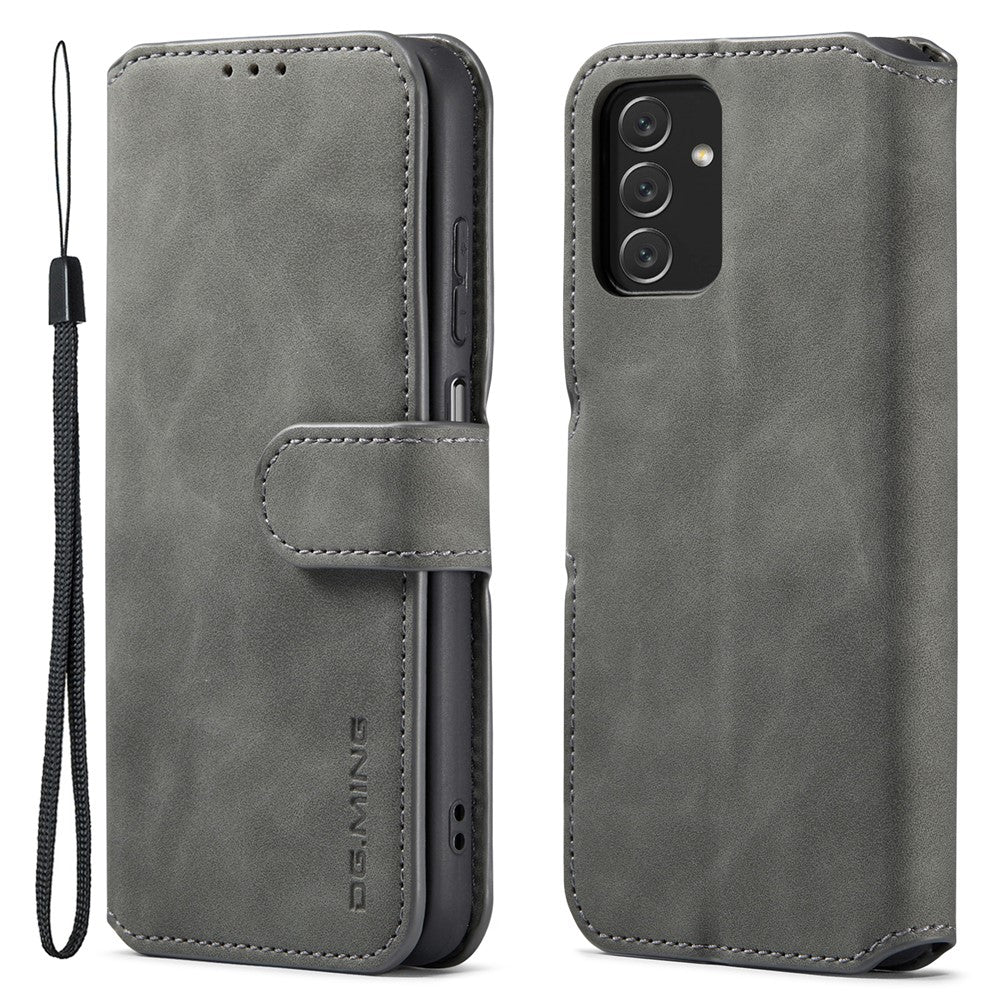 DG.MING Retro Leather Case Drop-resistant Stand Wallet Folio Flip Phone Cover for Samsung Galaxy A13 4G