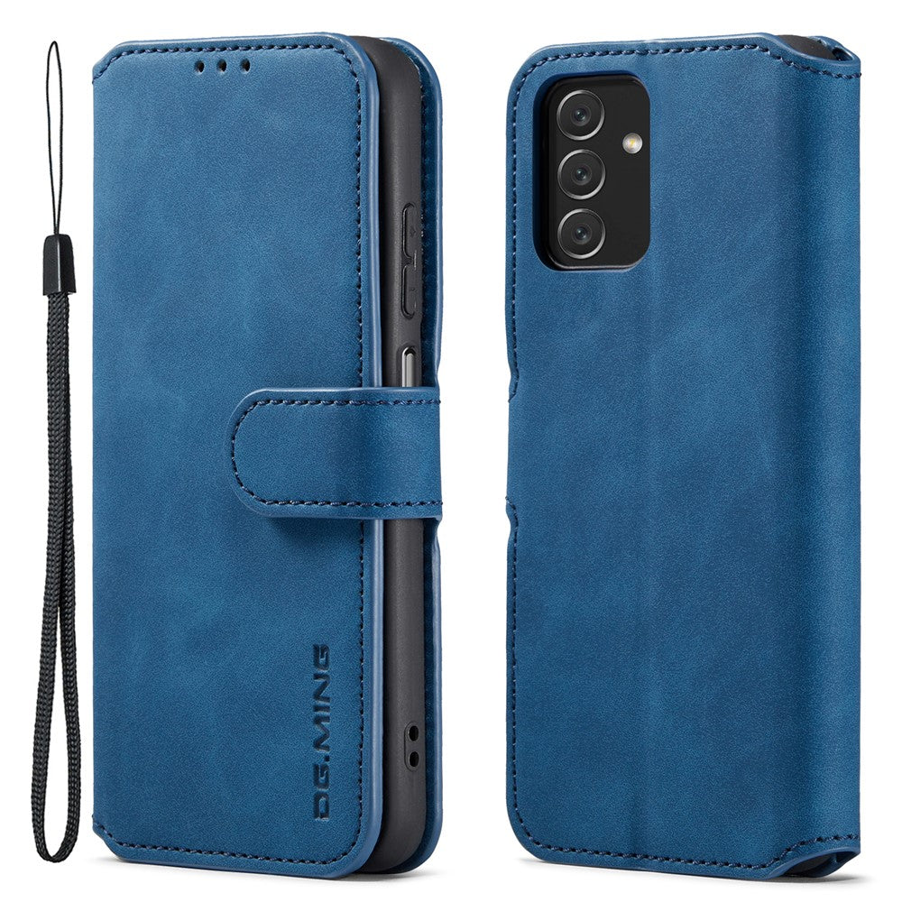 DG.MING Retro Leather Case Drop-resistant Stand Wallet Folio Flip Phone Cover for Samsung Galaxy A13 4G