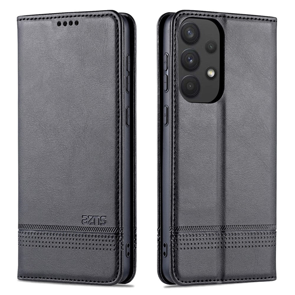 AZNS Phone Bag Case Strong Magnetic Auto-absorbed Cover PU Leather Stand Wallet Smartphone Case for Samsung Galaxy A33 5G