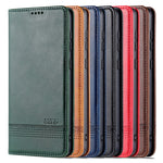 AZNS Phone Bag Case Strong Magnetic Auto-absorbed Cover PU Leather Stand Wallet Smartphone Case for Samsung Galaxy A33 5G