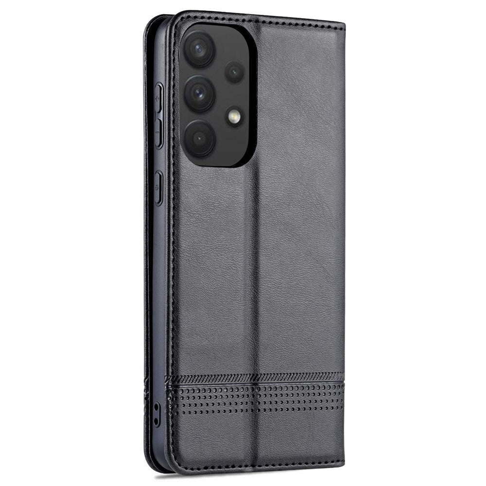 AZNS Phone Bag Case Strong Magnetic Auto-absorbed Cover PU Leather Stand Wallet Smartphone Case for Samsung Galaxy A33 5G