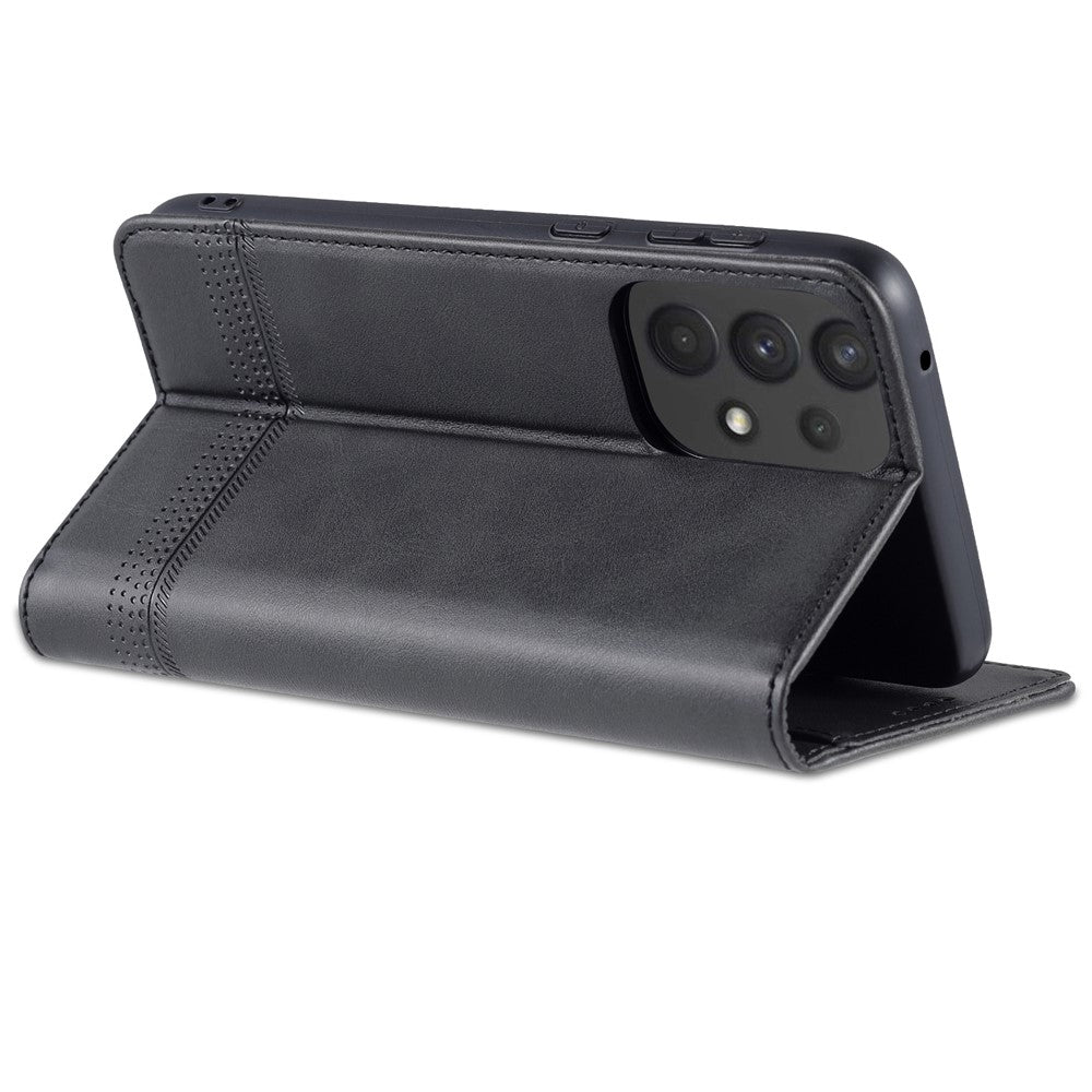 AZNS Phone Bag Case Strong Magnetic Auto-absorbed Cover PU Leather Stand Wallet Smartphone Case for Samsung Galaxy A33 5G