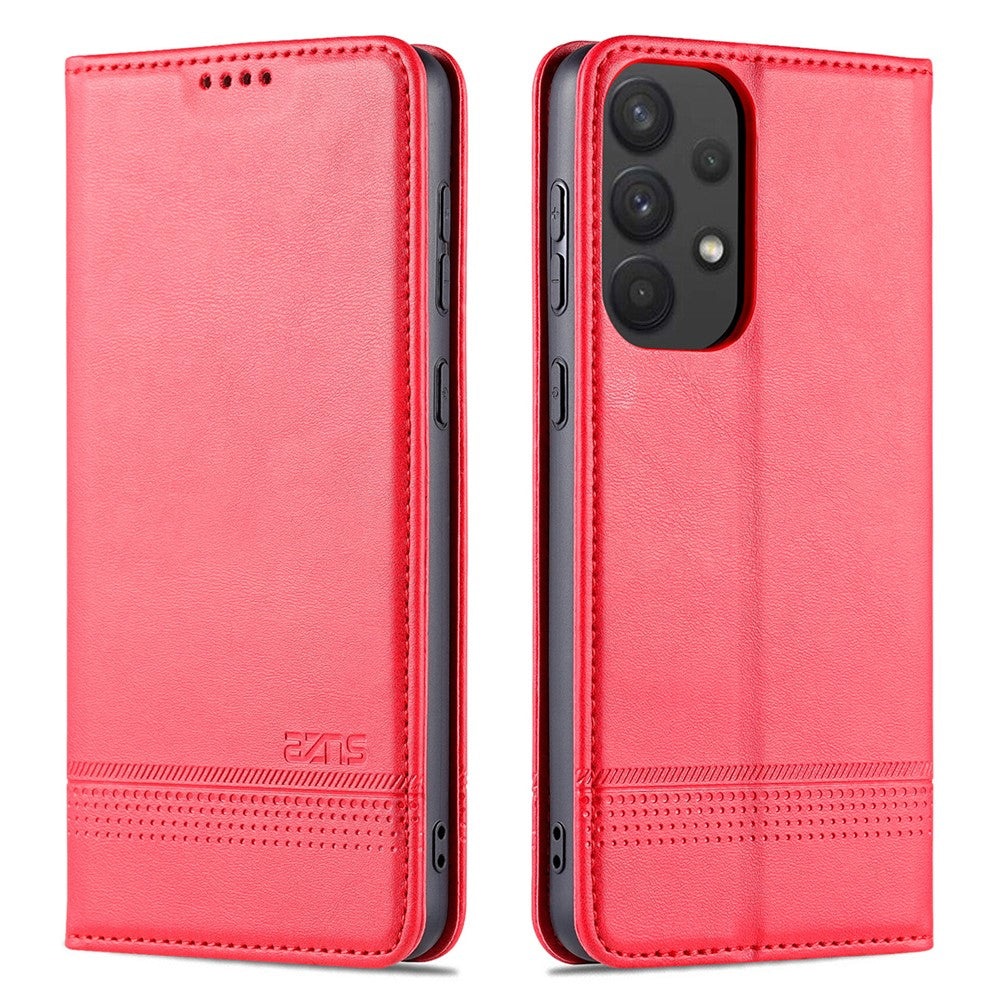 AZNS Phone Bag Case Strong Magnetic Auto-absorbed Cover PU Leather Stand Wallet Smartphone Case for Samsung Galaxy A33 5G