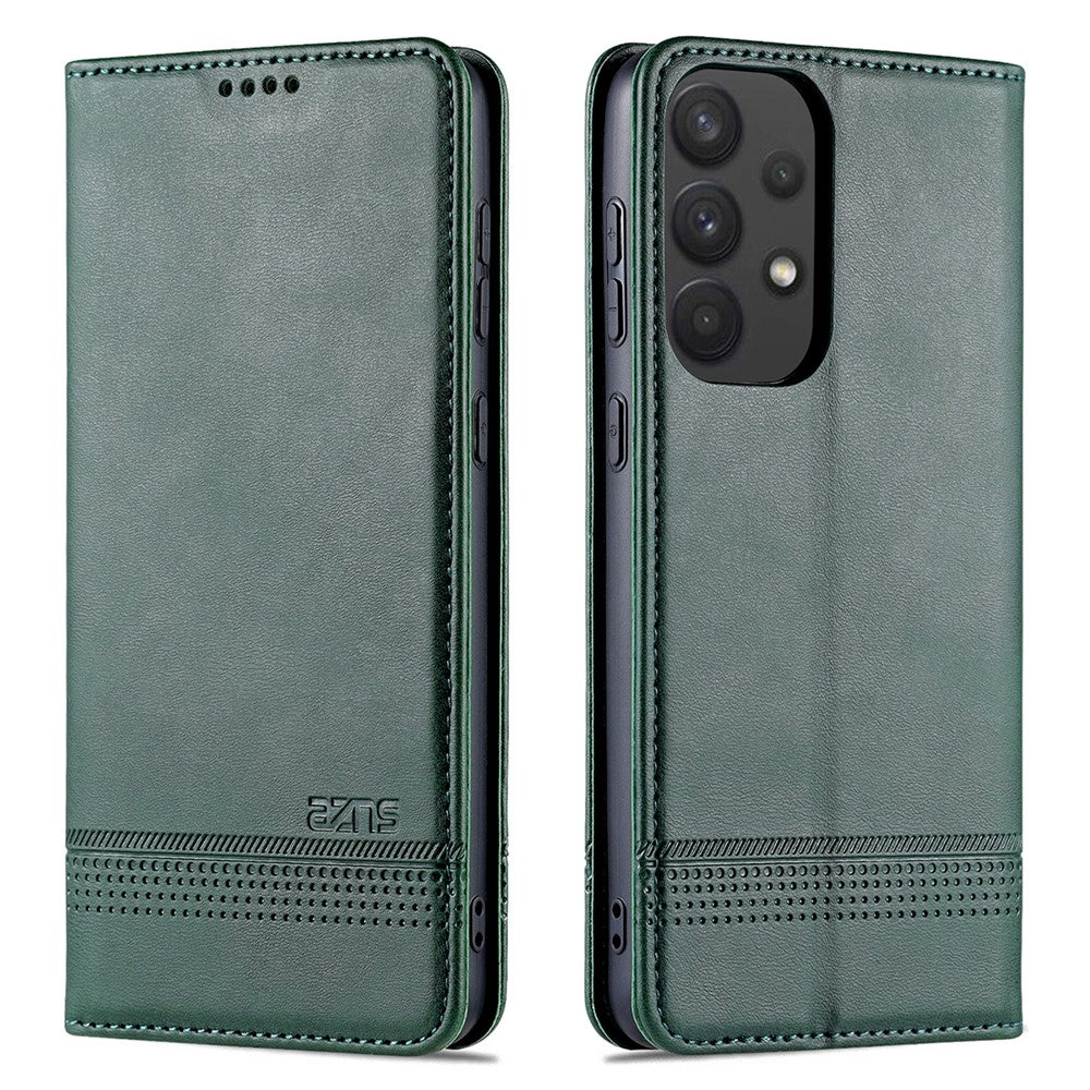 AZNS Phone Bag Case Strong Magnetic Auto-absorbed Cover PU Leather Stand Wallet Smartphone Case for Samsung Galaxy A33 5G