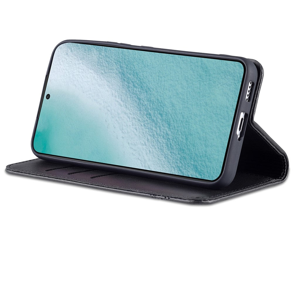 AZNS PU Leather + TPU Magnetic Auto-absorbed Full Protection Cover Stand Wallet Phone Case for Samsung Galaxy S22 5G