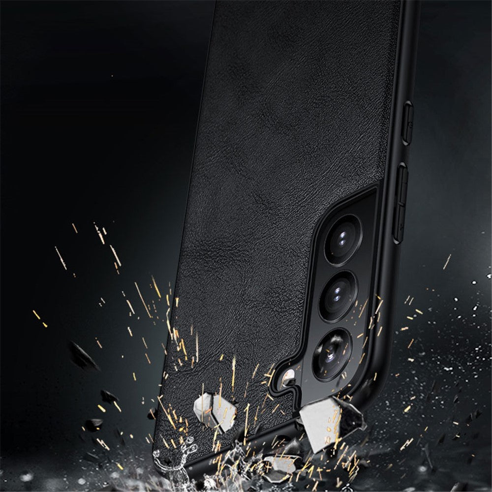 SULADA Drop-proof PU Leather Coated TPU + PC Phone Case Phone Cover for Samsung Galaxy S22 5G