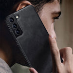 SULADA Drop-proof PU Leather Coated TPU + PC Phone Case Phone Cover for Samsung Galaxy S22 5G