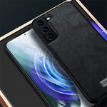 SULADA Drop-proof PU Leather Coated TPU + PC Phone Case Phone Cover for Samsung Galaxy S22 5G