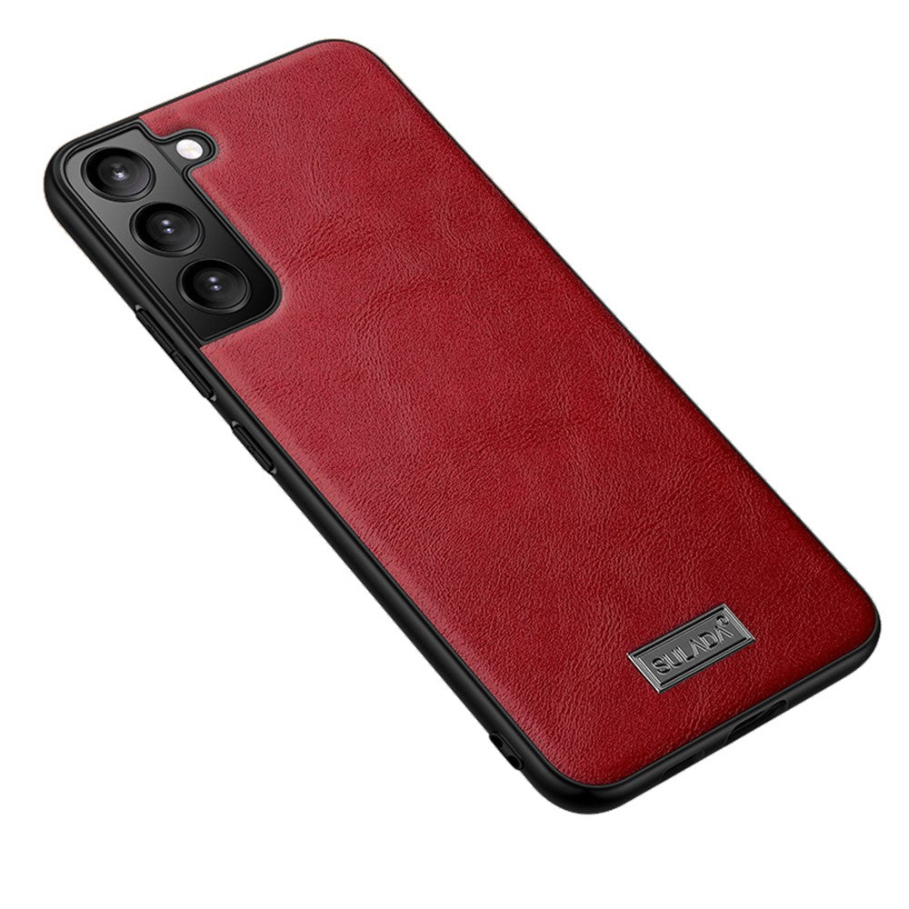 SULADA Drop-proof PU Leather Coated TPU + PC Phone Case Phone Cover for Samsung Galaxy S22 5G