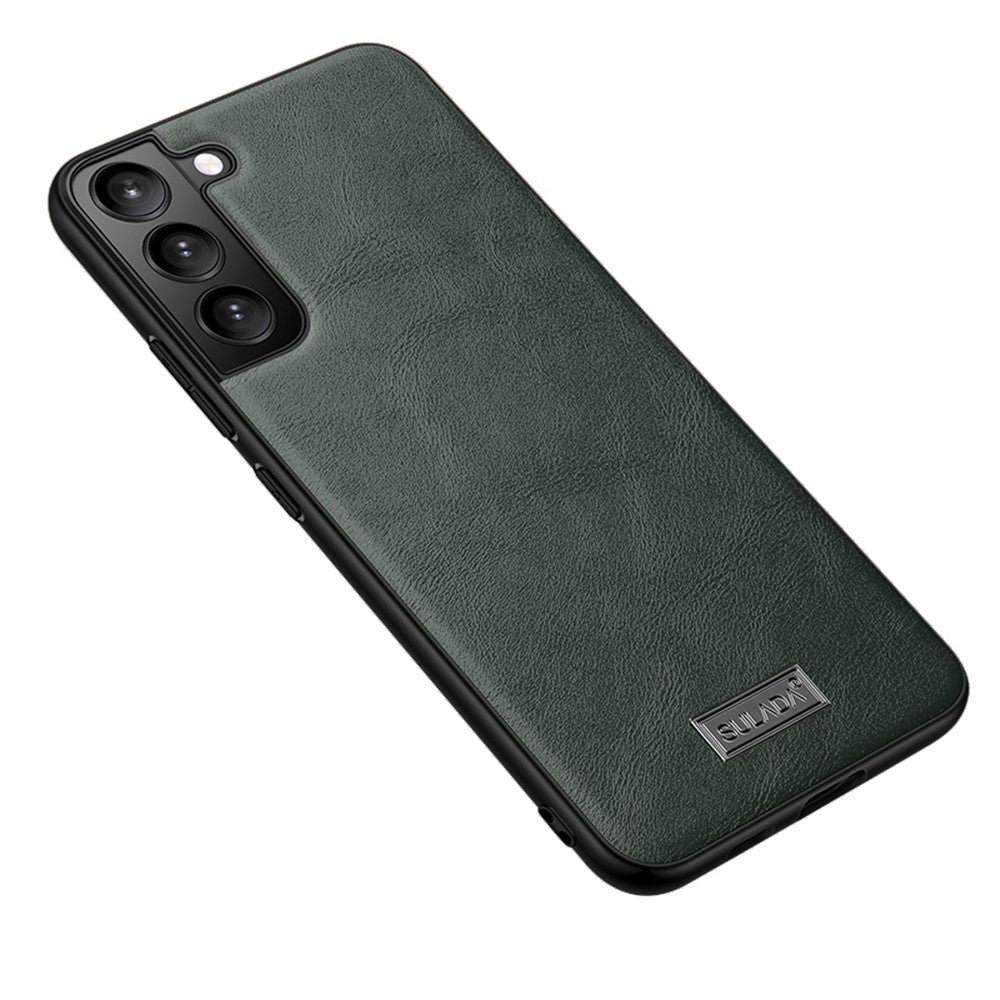 SULADA Drop-proof PU Leather Coated TPU + PC Phone Case Phone Cover for Samsung Galaxy S22 5G