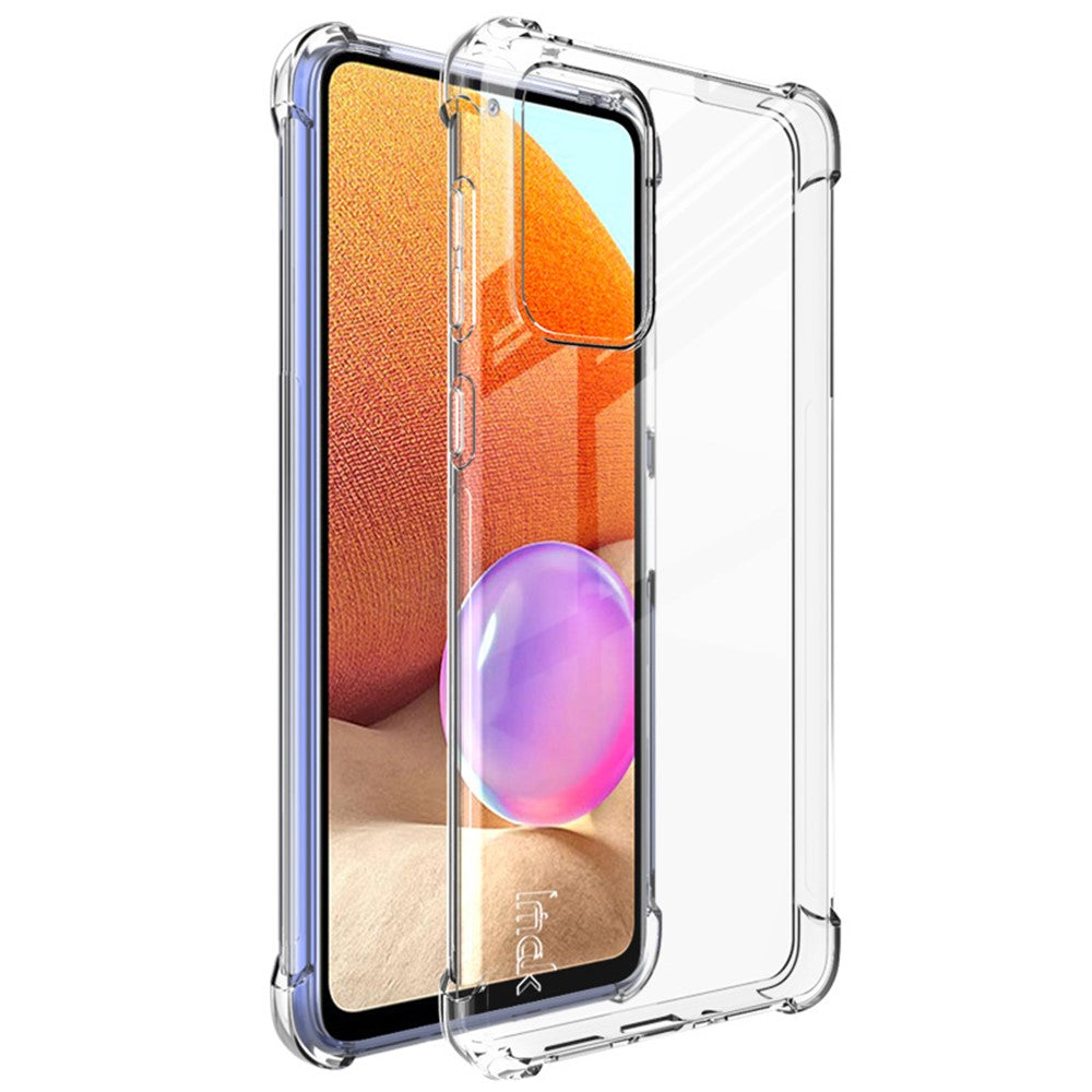 IMAK Soft TPU Flexible Full-Body Airbag Shockproof Case with Screen Protector for Samsung Galaxy A73 5G