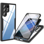 Kameralinsskydd PET-skärmfilm + akryl + TPU-mobilskal för Samsung Galaxy S22 Ultra 5G