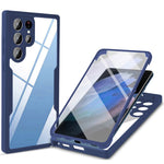 Kameralinsskydd PET-skärmfilm + akryl + TPU-mobilskal för Samsung Galaxy S22 Ultra 5G