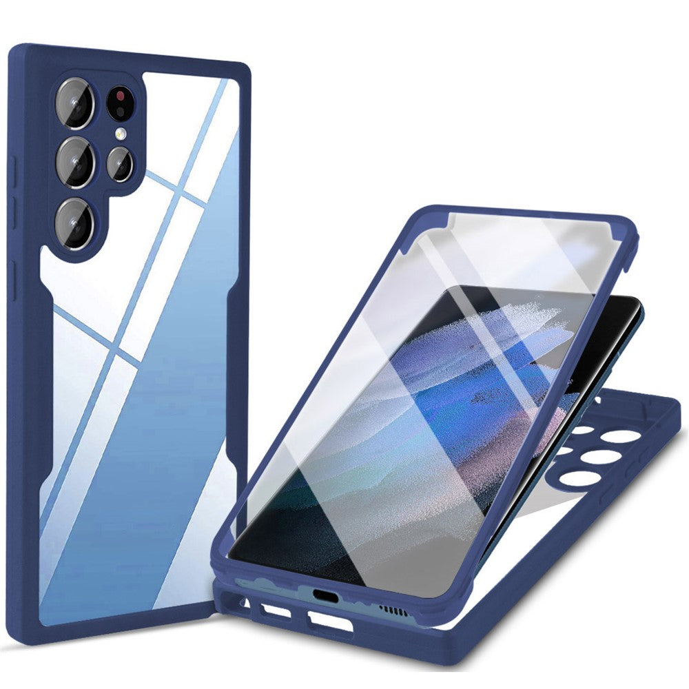 Kameralinsskydd PET-skärmfilm + akryl + TPU-mobilskal för Samsung Galaxy S22 Ultra 5G