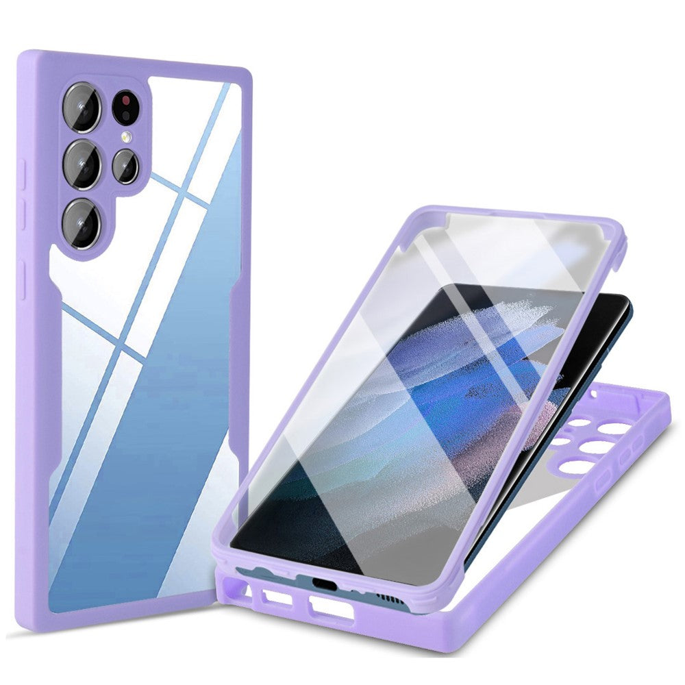 Kameralinsskydd PET-skärmfilm + akryl + TPU-mobilskal för Samsung Galaxy S22 Ultra 5G