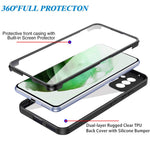PET Screen Protector + Acrylic + TPU Case Shockproof All-round Protection Phone Cover for Samsung Galaxy S22+ 5G