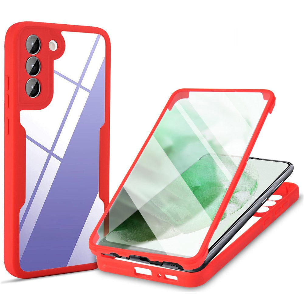 PET Screen Protector + Acrylic + TPU Case Shockproof All-round Protection Phone Cover for Samsung Galaxy S22+ 5G