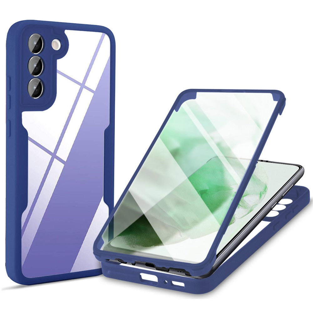 PET Screen Protector + Acrylic + TPU Case Shockproof All-round Protection Phone Cover for Samsung Galaxy S22+ 5G