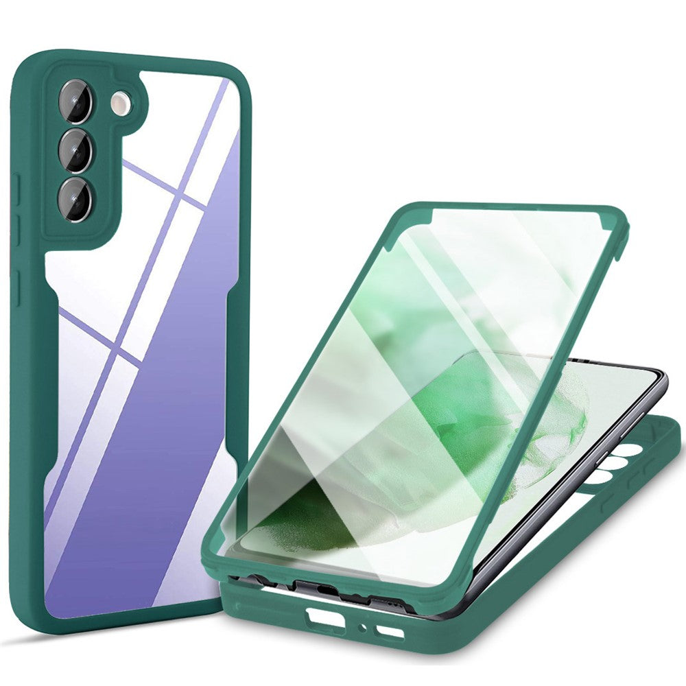 PET Screen Protector + Acrylic + TPU Case Shockproof All-round Protection Phone Cover for Samsung Galaxy S22+ 5G