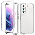 For Samsung Galaxy S22 5G Clear Gradient Color Mobile Phone Case Detachable 2-in-1 Design TPU + PC Phone Shell