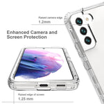 For Samsung Galaxy S22 5G Clear Gradient Color Mobile Phone Case Detachable 2-in-1 Design TPU + PC Phone Shell
