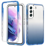 For Samsung Galaxy S22 5G Clear Gradient Color Mobile Phone Case Detachable 2-in-1 Design TPU + PC Phone Shell