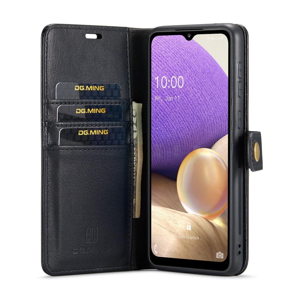 DG.MING Split læderpung-cover med stander og aftagelig magnetisk telefoncover til Samsung Galaxy A33 5G