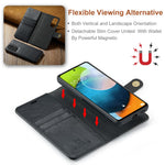 DG.MING for Samsung Galaxy A53 5G Detachable Split Leather Flip Wallet Case Stand Magnetic Full Body Protective Phone Cover