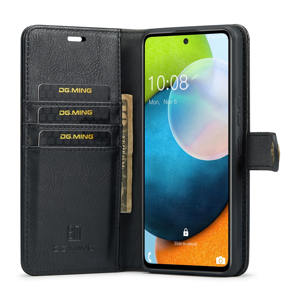DG.MING for Samsung Galaxy A53 5G Detachable Split Leather Flip Wallet Case Stand Magnetic Full Body Protective Phone Cover