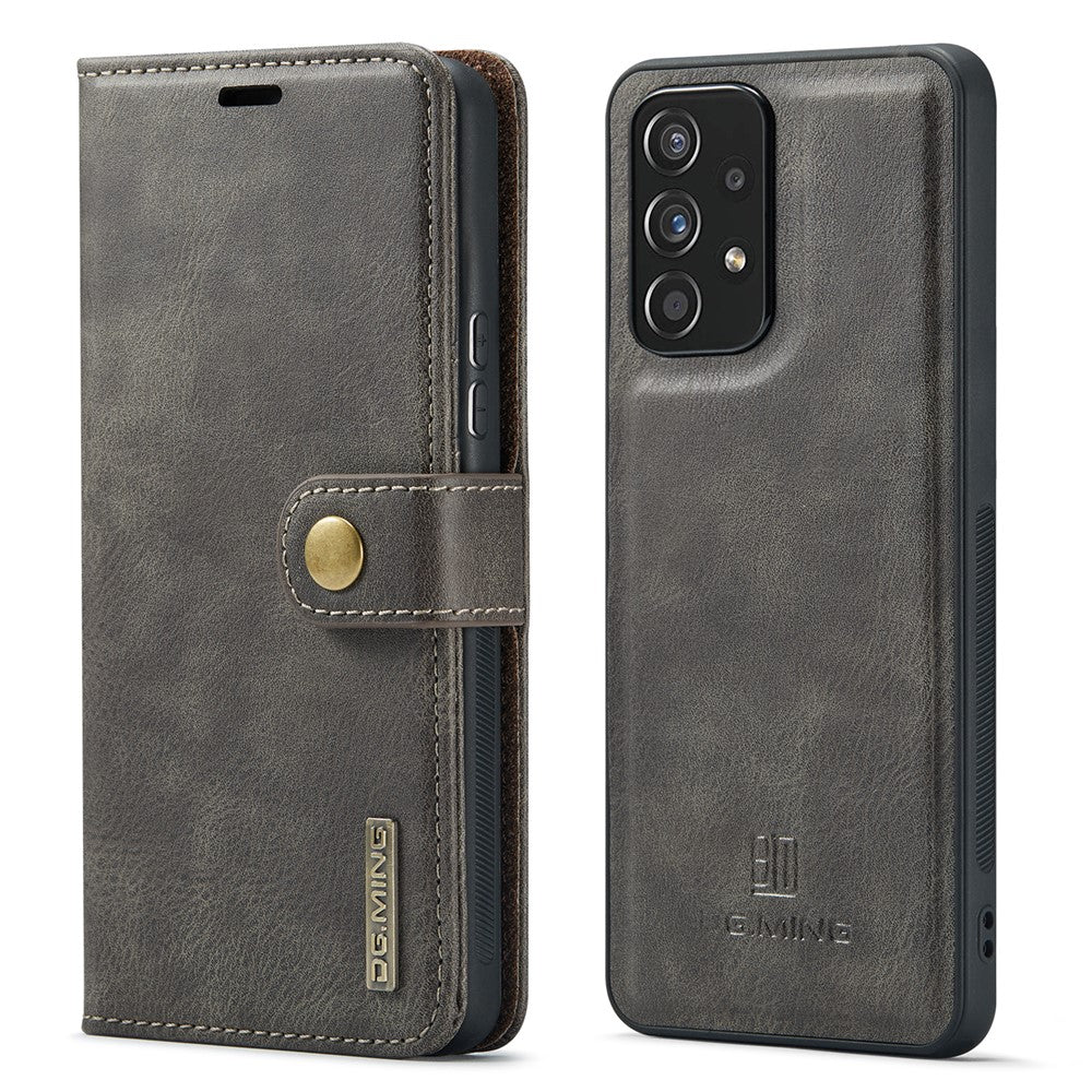 DG.MING for Samsung Galaxy A53 5G Detachable Split Leather Flip Wallet Case Stand Magnetic Full Body Protective Phone Cover