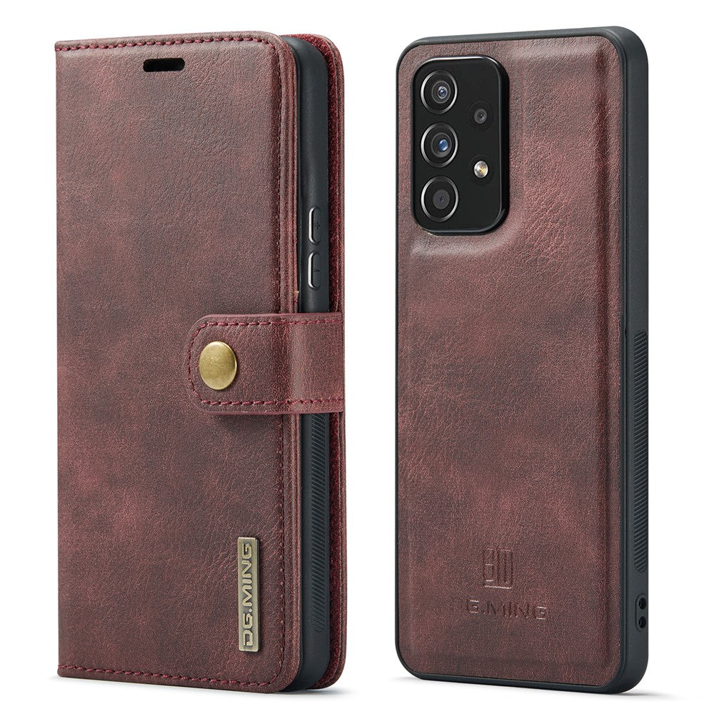 DG.MING for Samsung Galaxy A53 5G Detachable Split Leather Flip Wallet Case Stand Magnetic Full Body Protective Phone Cover