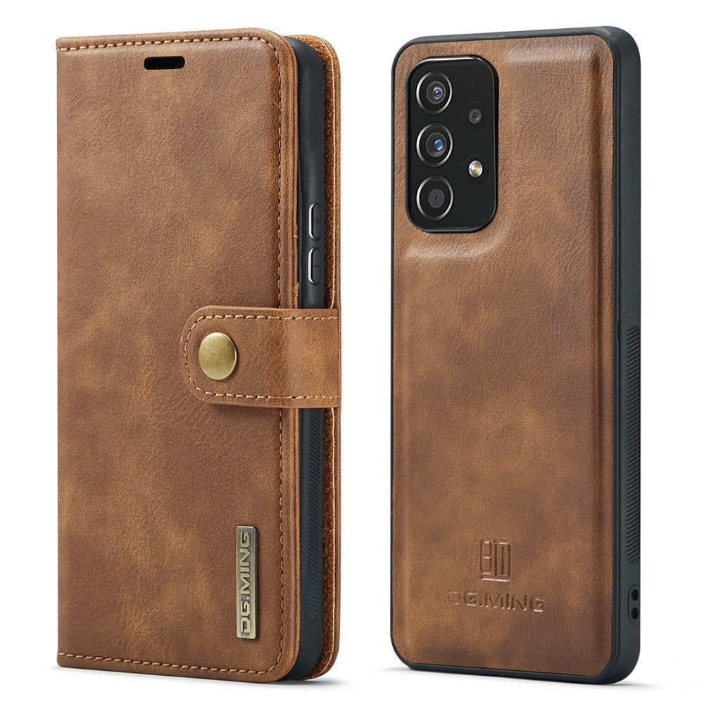 DG.MING for Samsung Galaxy A53 5G Detachable Split Leather Flip Wallet Case Stand Magnetic Full Body Protective Phone Cover