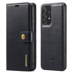 DG.MING Split Leather Wallet Phone Case Folio Flip Magnetic Detachable Stand Cover for Samsung Galaxy A73 5G