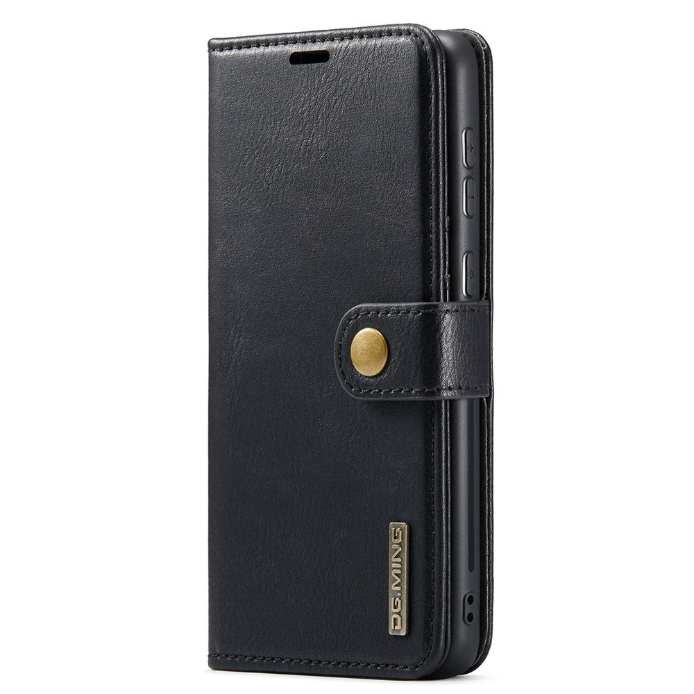 DG.MING Split Leather Wallet Phone Case Folio Flip Magnetic Detachable Stand Cover for Samsung Galaxy A73 5G