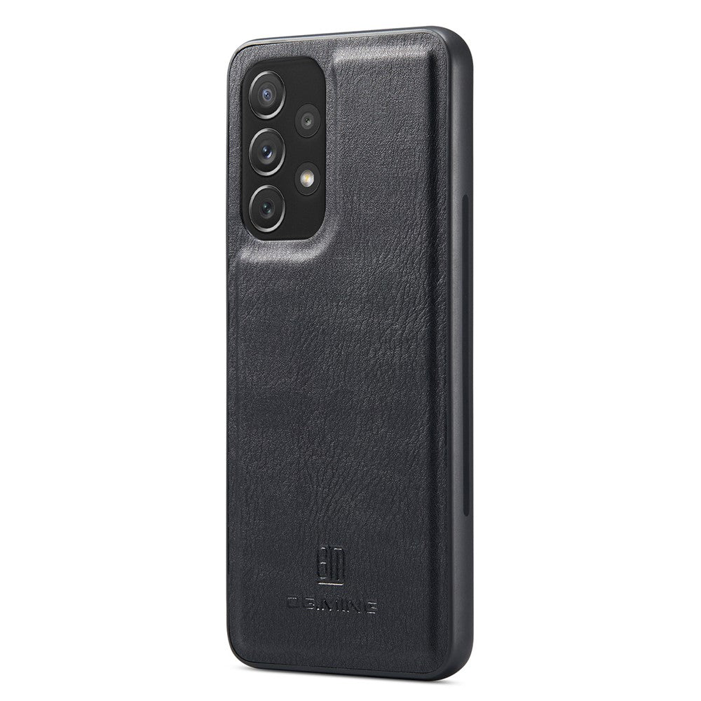 DG.MING Split Leather Wallet Phone Case Folio Flip Magnetic Detachable Stand Cover for Samsung Galaxy A73 5G