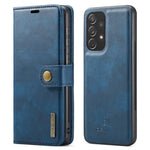 DG.MING Split Leather Wallet Phone Case Folio Flip Magnetic Detachable Stand Cover for Samsung Galaxy A73 5G