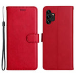 Til Samsung Galaxy A13 4G Note 11 Pro+ 5G Cover Ensfarvet Læder Mobilcover Pung Stander med Rem