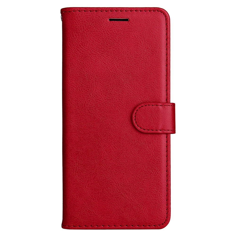Til Samsung Galaxy A13 4G Note 11 Pro+ 5G Cover Ensfarvet Læder Mobilcover Pung Stander med Rem