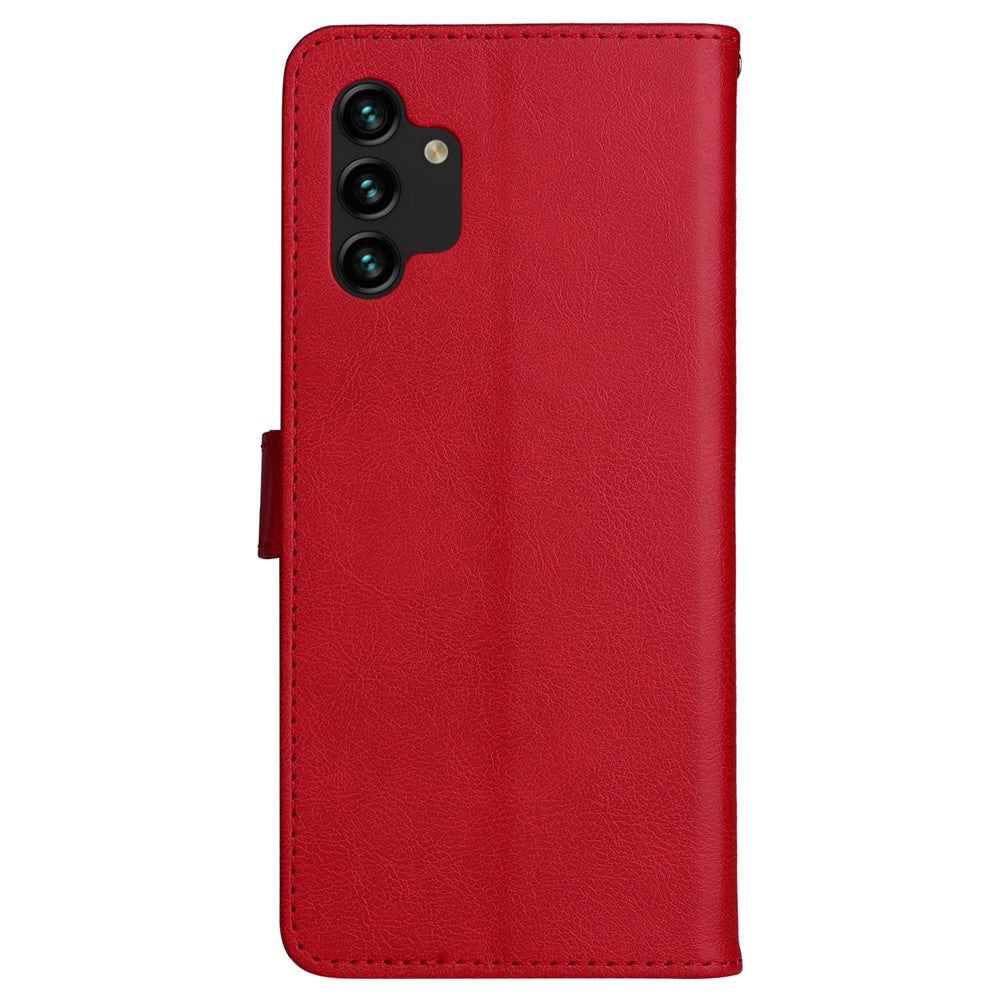 Til Samsung Galaxy A13 4G Note 11 Pro+ 5G Cover Ensfarvet Læder Mobilcover Pung Stander med Rem