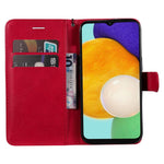 Til Samsung Galaxy A13 4G Note 11 Pro+ 5G Cover Ensfarvet Læder Mobilcover Pung Stander med Rem