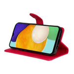 Til Samsung Galaxy A13 4G Note 11 Pro+ 5G Cover Ensfarvet Læder Mobilcover Pung Stander med Rem