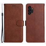 Til Samsung Galaxy A13 4G Note 11 Pro+ 5G Cover Ensfarvet Læder Mobilcover Pung Stander med Rem