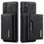 DG.MING M2 Series Wireless Charging Shockproof Phone Protective Cover Detachable 2-in-1 Wallet Phone Case for Samsung Galaxy S22+ 5G