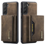 DG.MING M2 Series Wireless Charging Shockproof Phone Protective Cover Detachable 2-in-1 Wallet Phone Case for Samsung Galaxy S22+ 5G