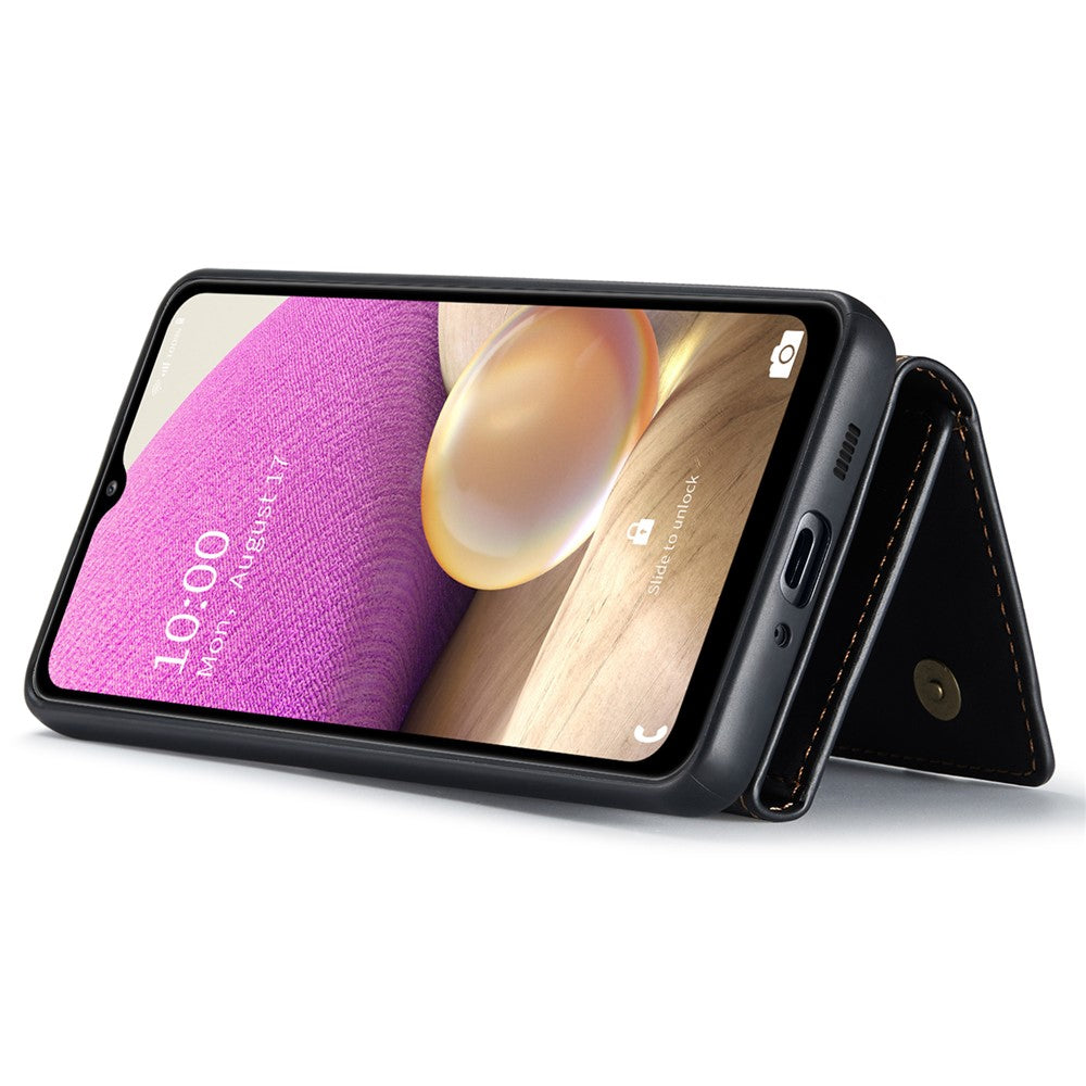 DG.MING M1 Series telefoncover PU + TPU + PC bagcover med magnetisk trefoldig pung og støttefod til Samsung Galaxy A33 5G