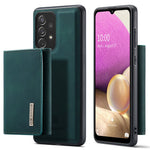 DG.MING M1-seriens mobilskal i PU + TPU + PC med bakstycke och magnetiskt trippelvikbart plånboksställ för Samsung Galaxy A33 5G